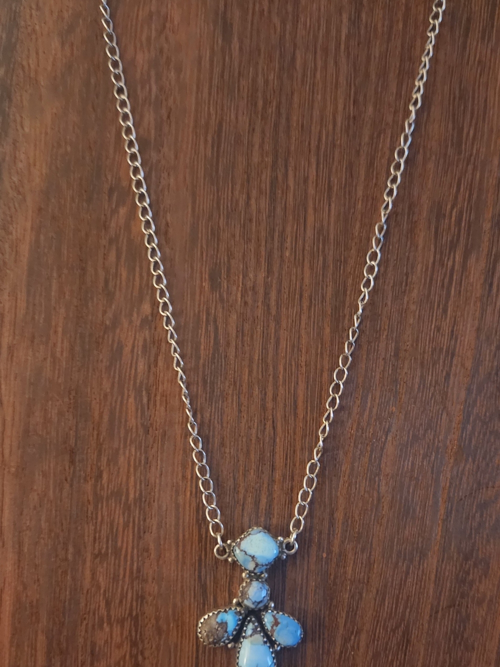 Sterling Silver And Golden Hills 16 Inch Necklave- Women Jewelry